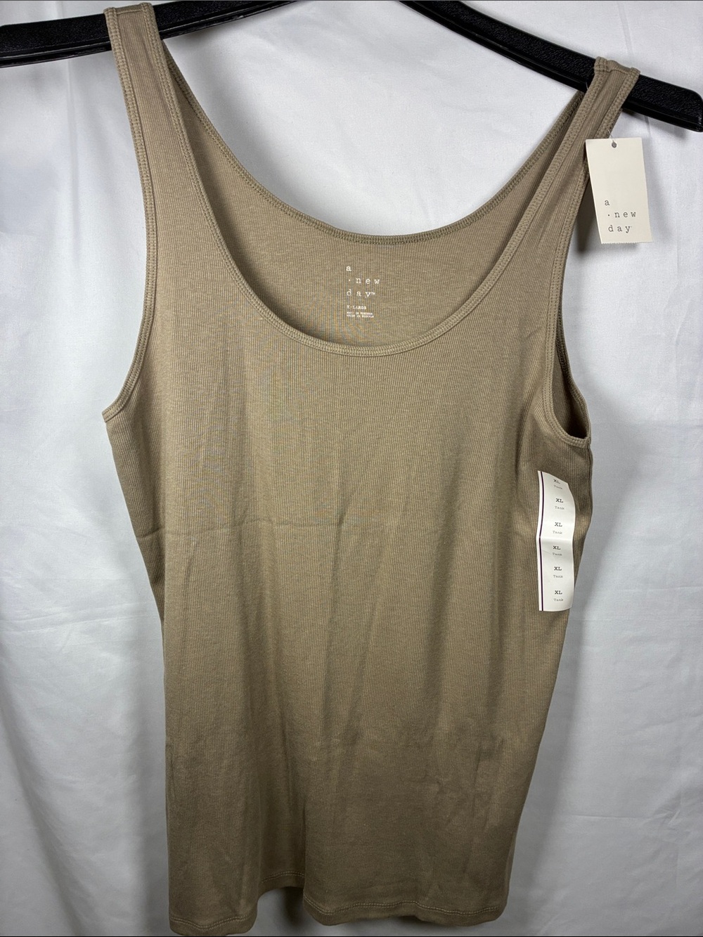 a new day Brown Tank with Black Women's Sleeveless Top Size XL